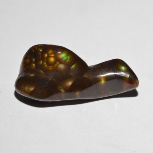 Multicolor Fire Agate Gem - 6.3ct Fancy Cabochon (ID: 574852)