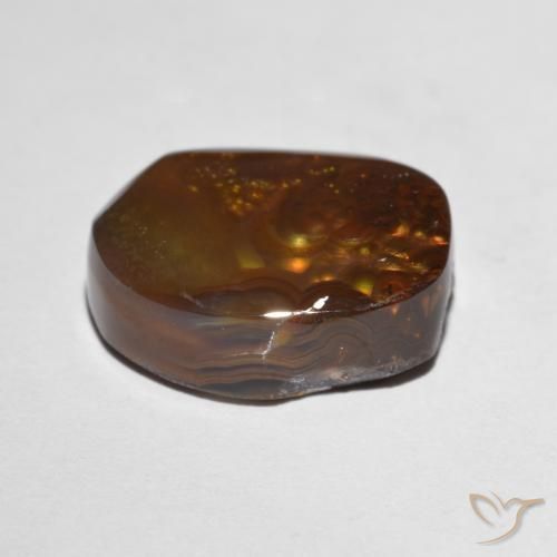 Fire Agate Gemstone in 14 x 12 mm (calibrated) Size for Sale, Fire Agate Stone in Multicolor Color