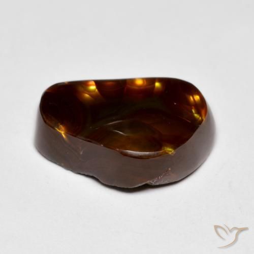 Fire Agate Gemstone in 15.3 x 10.7 mm Size for Sale, Fire Agate Stone in Multicolor Color
