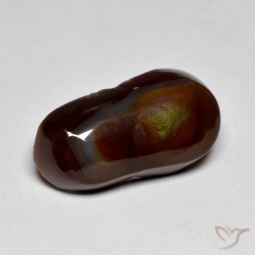 8.29 ct Multicolor Fire Agate Stone, Natural Fire Agate in Fancy Cabochon Shape for Sale