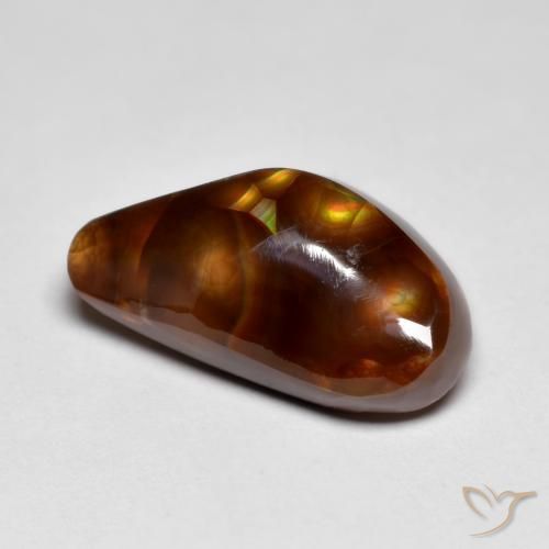 7.24 ct Multicolor Fire Agate Stone, Natural Fire Agate in Fancy Cabochon Shape for Sale