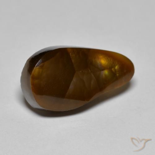 7.12 ct Multicolor Fire Agate Stone, Natural Fire Agate in Fancy Cabochon Shape for Sale