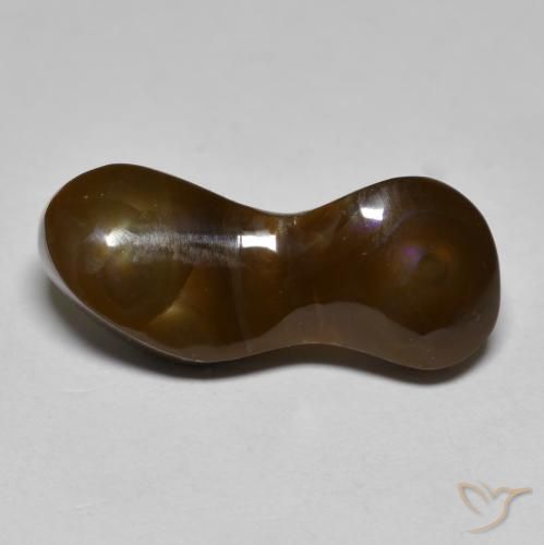 8.64 ct Multicolor Fire Agate Stone, Natural Fire Agate in Fancy Cabochon Shape for Sale