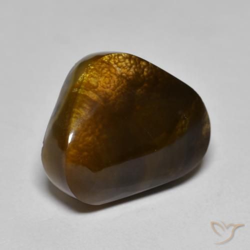 9.16 ct Multicolor Fire Agate Stone, Natural Fire Agate in Fancy Cabochon Shape for Sale