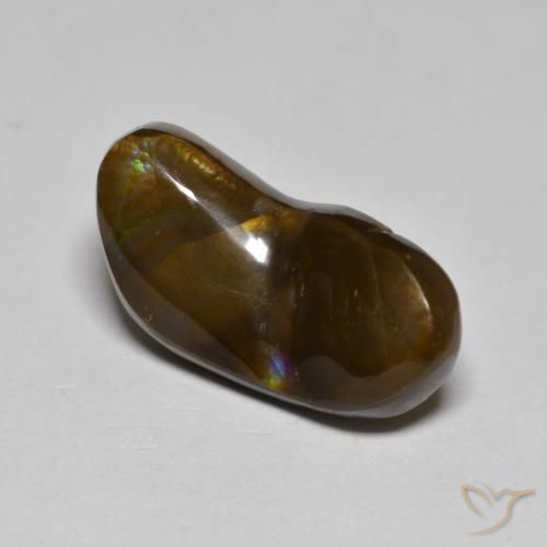 18x8,8 mm Agata di fuoco multicolore taglio fantasia dal Messico, peso di 6,23 ct, pietra preziosa naturale non trattati in purezza Opaque, 1 pezzo Agata di fuoco Cabochon fantasia - Colore: Multicolore, durezza Mohs di 6,5 - 7 adatto per gioielli da indossare ogni giorno , Photo A