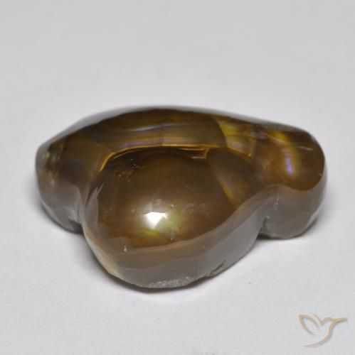 Fire Agate Gemstone in 16.9 x 12.3 mm Size for Sale, Fire Agate Stone in Multicolor Color