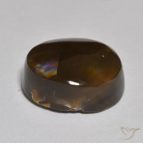 Fire Agate Gemstone in 12.3 x 10.8 mm Size for Sale, Fire Agate Stone in Multicolor Color
