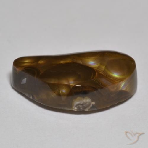 Fire Agate Gemstone in 18.8 x 10.5 mm Size for Sale, Fire Agate Stone in Multicolor Color