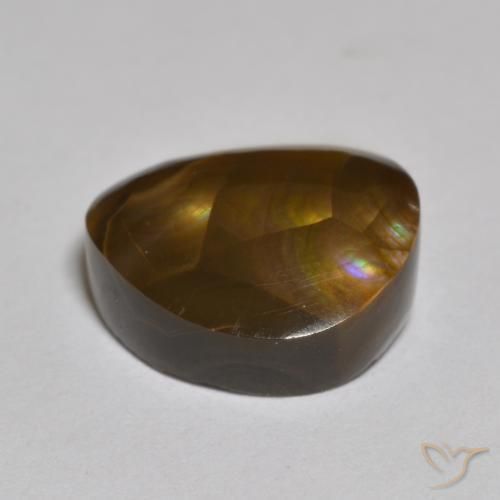 Fire Agate Gemstone in 13.1 x 11.9 mm Size for Sale, Fire Agate Stone in Multicolor Color