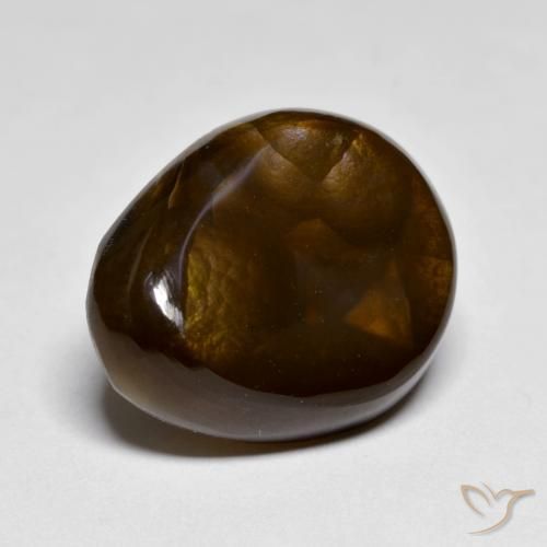 9.75 ct Multicolor Fire Agate Stone, Natural Fire Agate in Fancy Cabochon Shape for Sale
