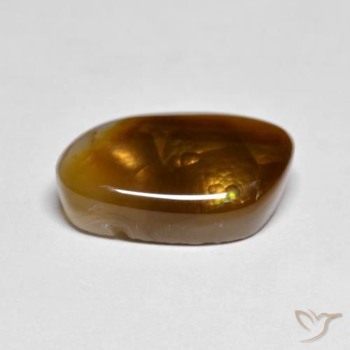 Fire Agate Gemstone in 15.4 x 11.1 mm Size for Sale, Fire Agate Stone in Multicolor Color