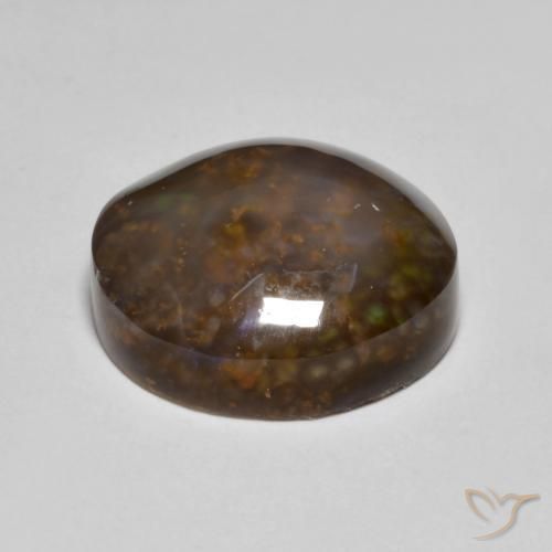 Fire Agate Gemstone in 15.2 x 14.2 mm Size for Sale, Fire Agate Stone in Multicolor Color