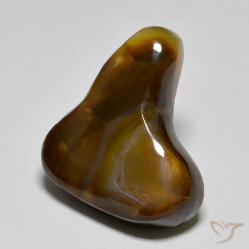 11.42 ct Multicolor Fire Agate Stone, Natural Fire Agate in Fancy Cabochon Shape for Sale