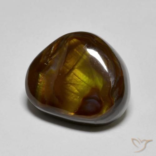 7.70 ct Multicolor Fire Agate Stone, Natural Fire Agate in Fancy Cabochon Shape for Sale