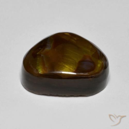 Fire Agate Gemstone in 14 x 12 mm (calibrated) Size for Sale, Fire Agate Stone in Multicolor Color