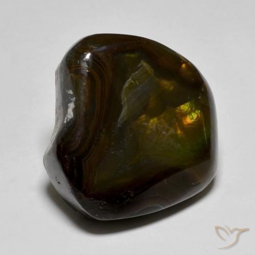 15.40 ct Multicolor Fire Agate Stone, Natural Fire Agate in Fancy Cabochon Shape for Sale