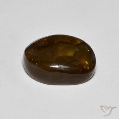 Fire Agate Gemstone in 12.6 x 9.8 mm Size for Sale, Fire Agate Stone in Multicolor Color