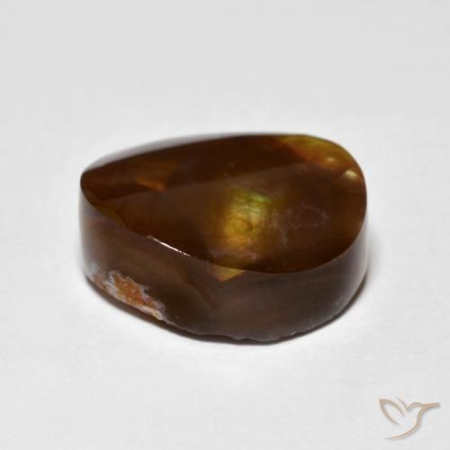 Fire Agate Gemstone in 12.8 x 9.9 mm Size for Sale, Fire Agate Stone in Multicolor Color