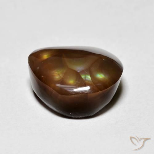 Fire Agate Gemstone in 10.6 x 9.7 mm Size for Sale, Fire Agate Stone in Multicolor Color