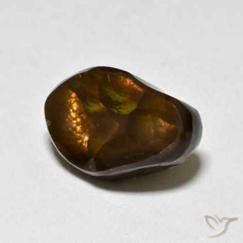 4.75 ct Multicolor Fire Agate Stone, Natural Fire Agate in Fancy Cabochon Shape for Sale