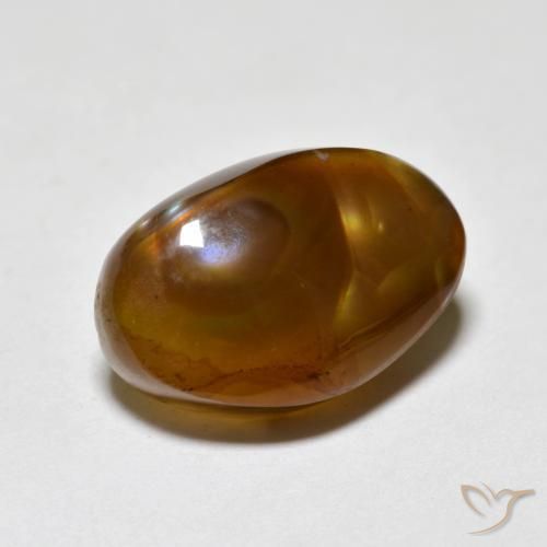 7.27 ct Multicolor Fire Agate Stone, Natural Fire Agate in Fancy Cabochon Shape for Sale