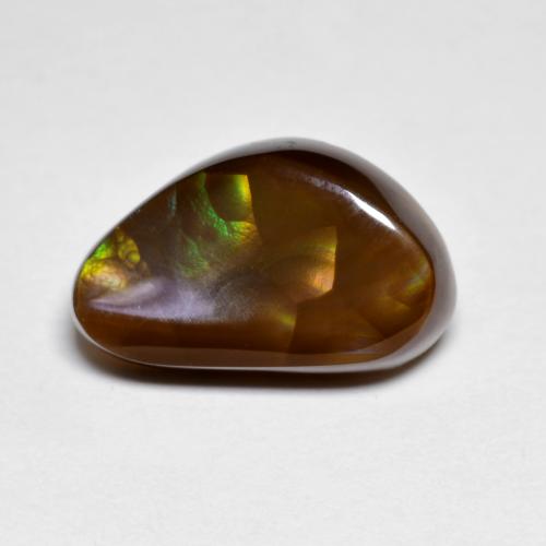 Multicolor Fire Agate Gem - 4.8ct Fancy Cabochon (ID: 590937)