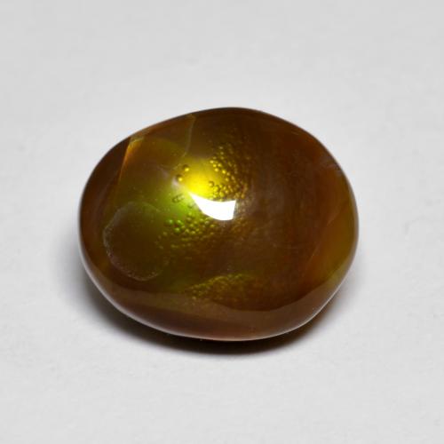 Multicolore Agate de Feu gemme - 3.8ct Cabochon fantaisie (ID: 590944)