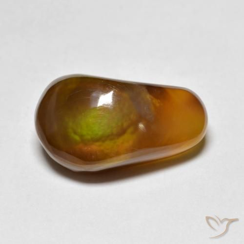 6.51ct Natural Multicolor Fire Agate, Fancy, Translucent