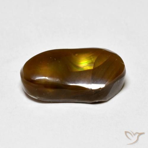 Fire Agate Gemstone in 14.8 x 8 mm Size for Sale, Fire Agate Stone in Multicolor Color