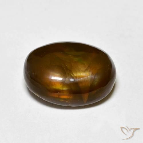 Fire Agate Gemstone in 12.6 x 10.3 mm Size for Sale, Fire Agate Stone in Multicolor Color