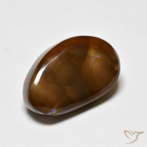 7.33 ct Multicolor Fire Agate Stone, Natural Fire Agate in Fancy Cabochon Shape for Sale