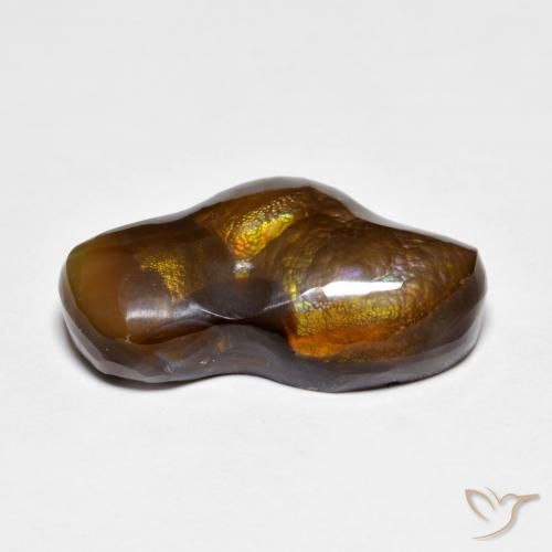 Fire Agate Gemstone in 18.8 x 10.3 mm Size for Sale, Fire Agate Stone in Multicolor Color