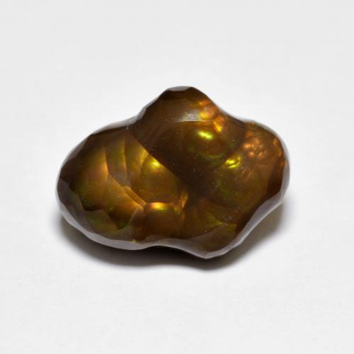 Agata di fuoco fantasia da 4,59 ct, 12,7 x 9,5 mm dal Messico, Photo A