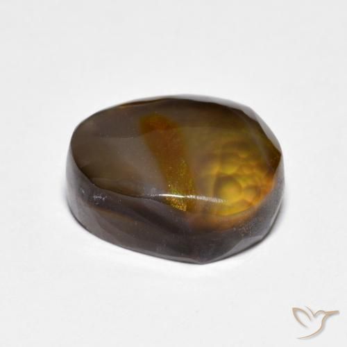 Fire Agate Gemstone in 12 x 10 mm (calibrated) Size for Sale, Fire Agate Stone in Multicolor Color