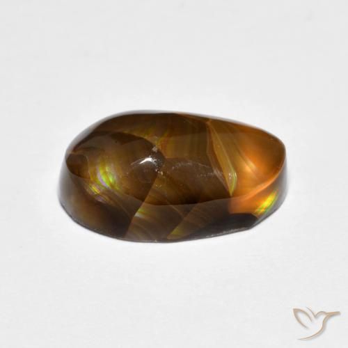 Fire Agate Gemstone in 12.9 x 7.6 mm Size for Sale, Fire Agate Stone in Multicolor Color