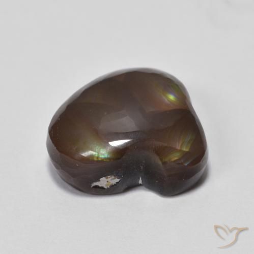 5.36 ct Multicolor Fire Agate Stone, Natural Fire Agate in Fancy Cabochon Shape for Sale