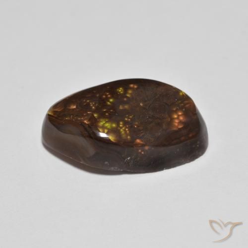 Fire Agate Gemstone in 18.2 x 11.1 mm Size for Sale, Fire Agate Stone in Multicolor Color