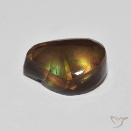 Fire Agate Gemstone in 12.2 x 8.4 mm Size for Sale, Fire Agate Stone in Multicolor Color