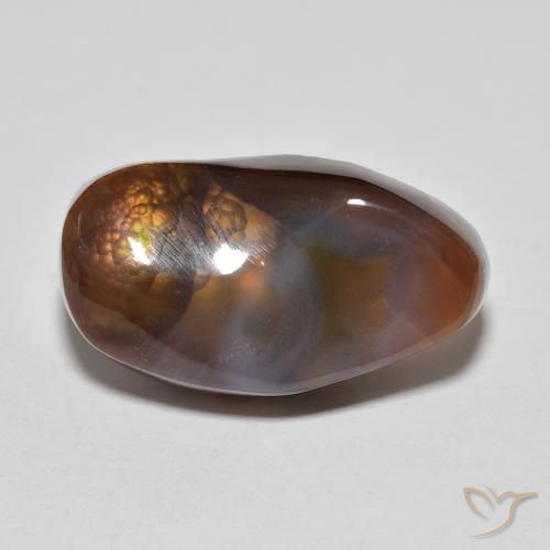 8.43ct Natural Multicolor Fire Agate, Fancy, Opaque