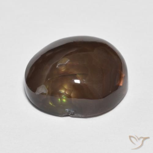 7.39 ct Multicolor Fire Agate Stone, Natural Fire Agate in Fancy Cabochon Shape for Sale