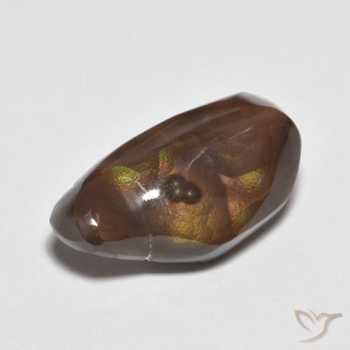 7.32 ct Multicolor Fire Agate Stone, Natural Fire Agate in Fancy Cabochon Shape for Sale
