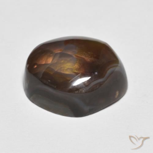 Fire Agate Gemstone in 13.4 x 10.9 mm Size for Sale, Fire Agate Stone in Multicolor Color