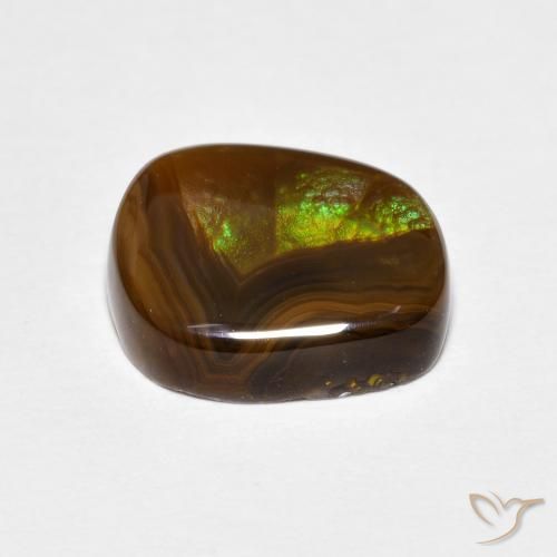 Fire Agate Gemstone in 11.6 x 9.1 mm Size for Sale, Fire Agate Stone in Multicolor Color