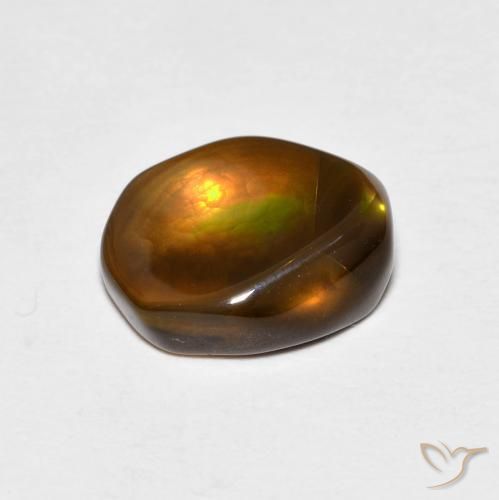 Fire Agate Gemstone in 10 x 8 mm (calibrated) Size for Sale, Fire Agate Stone in Multicolor Color