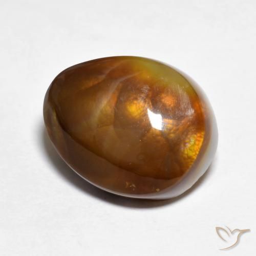 7.50 ct Multicolor Fire Agate Stone, Natural Fire Agate in Fancy Cabochon Shape for Sale