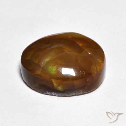 Fire Agate Gemstone in 13.8 x 11.1 mm Size for Sale, Fire Agate Stone in Multicolor Color