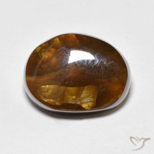 8.27 ct Multicolor Fire Agate Stone, Natural Fire Agate in Fancy Cabochon Shape for Sale