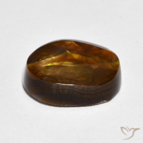 Fire Agate Gemstone in 15.3 x 11.7 mm Size for Sale, Fire Agate Stone in Multicolor Color