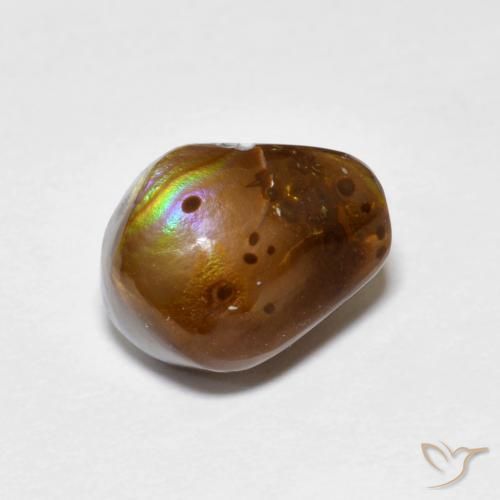 3.16 ct Multicolor Fire Agate Stone, Natural Fire Agate in Fancy Cabochon Shape for Sale