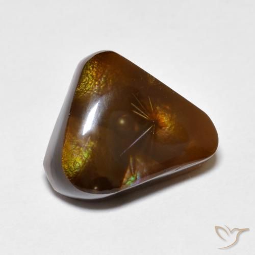 8.01 ct Multicolor Fire Agate Stone, Natural Fire Agate in Fancy Cabochon Shape for Sale
